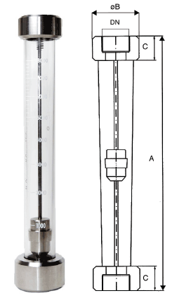 Prietokomer model V-VK