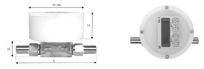 Prietokomer model G 50-D/ G 60-D s displejom